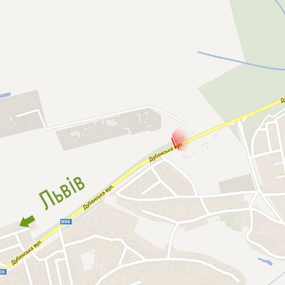 Схема рекламной плоскости по адресу м. Рівне, вул. Дубенська, 150а