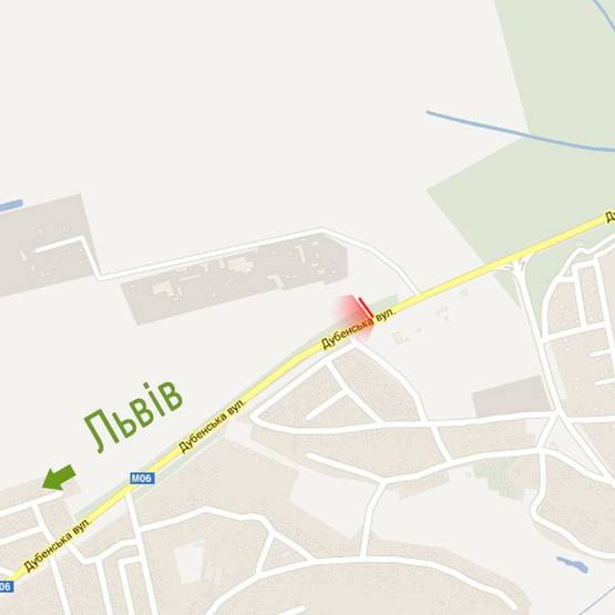 Схема рекламної площини за адресою м. Рівне, вул. Дубенська, 150а