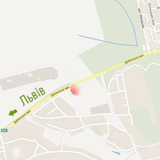 Схема рекламної площини за адресою м. Рівне, вул. Дубенська, 163