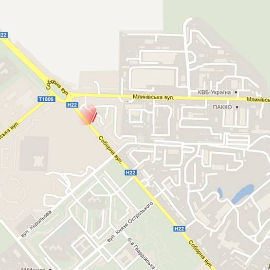 Схема рекламной плоскости по адресу м. Рівне, вул. Соборна, поруч з будинком №446