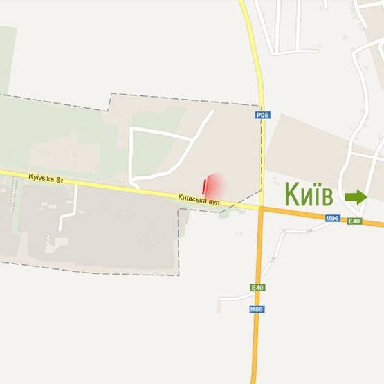 Схема рекламной плоскости по адресу м. Рівне, вул. Київська, 110