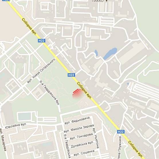 Схема рекламной плоскости по адресу м. Рівне, вул. Соборна,  навпроти буд. 420