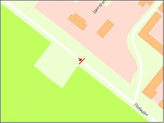 Схема рекламной плоскости по адресу вул.Перемоги - Вознесенівський ринок(міст), обличчям до ринку, права площина