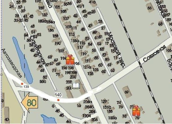 Схема рекламної площини за адресою вул. Автозаводська-вул.Говорухи, напрямок руху до вул.Говорухи