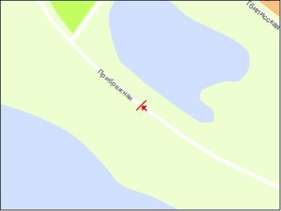 Схема рекламной плоскости по адресу Набережна магістраль - вул.Підбережна,пішохідний міст, напрямок руху до порту