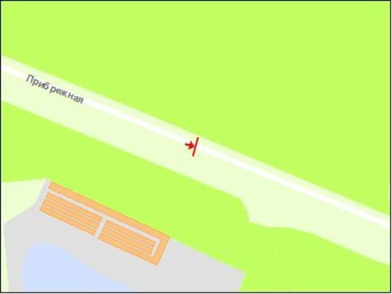 Схема рекламной плоскости по адресу Набережна магістраль - вул.Бульварна, АЗС, напрямок руху до вокзалу