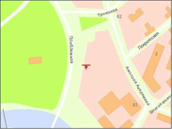 Схема рекламной плоскости по адресу Набережна магістраль  - лікарня Водників, ст.А