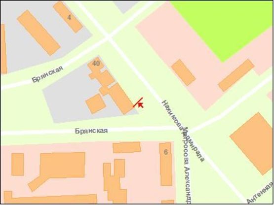 Схема рекламной плоскости по адресу вул.Перемоги - вул.Нахімова, ст.Б