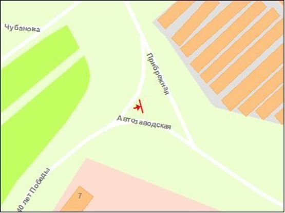 Схема рекламной плоскости по адресу вул.Автозаводьска – вул.40 років Перемоги, "Сільпо", заправка ТНК