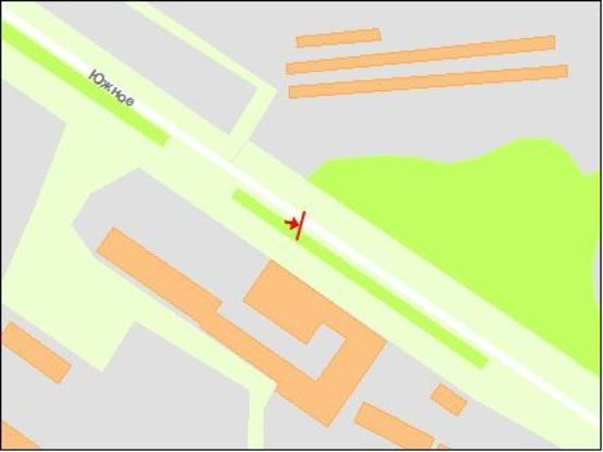 Схема рекламной плоскости по адресу вул.Діагональна - Південне шосе, напрямок руху до вул.Діагональної