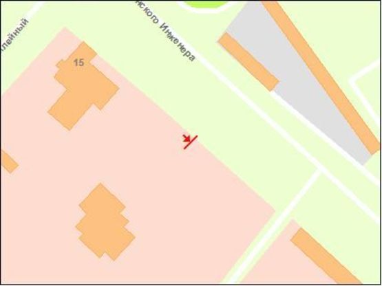 Схема рекламной плоскости по адресу вул.Інженера Преображенського, 9, «сильпо» , ДК Хортицький, ст.А ВЕРХ