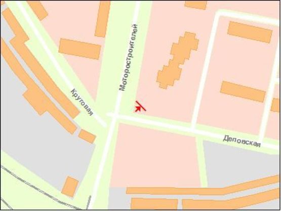 Схема рекламной плоскости по адресу Вул.8 березня (пр.Моторобудівників)— вул.Кругова, вход на рынок Анголенко, «Ева»