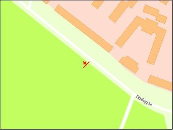 Схема рекламной плоскости по адресу вул.Перемоги,93  - маг "Олімпія", АЗС, ст.А