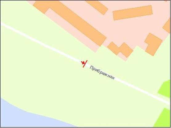 Схема рекламной плоскости по адресу Набережна магістраль - вул.Ніжнедніпровська, кафе "Сонечко", напрямок руху до вокзалу