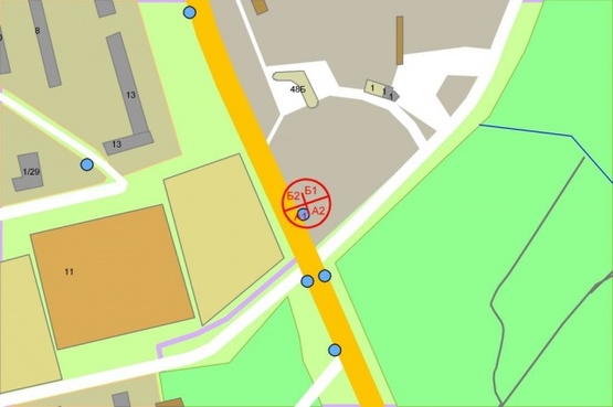 Схема рекламной плоскости по адресу Братиславская / Крайняя