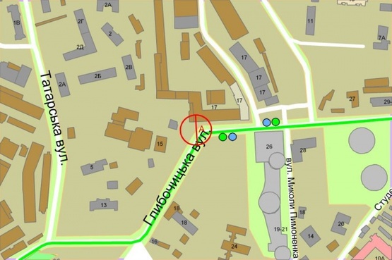 Схема рекламной плоскости по адресу Глубочицкая, 29