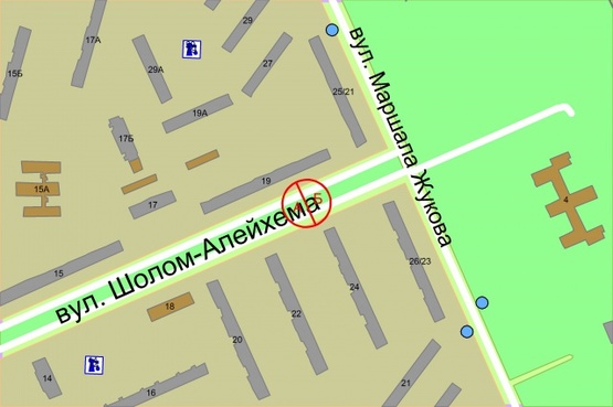 Схема рекламной плоскости по адресу вул. Шолом-Алейхема, 19 на розподілювачі