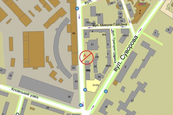 Схема рекламной плоскости по адресу Московская,21