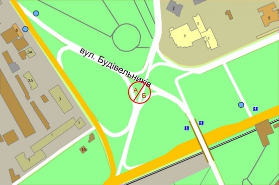 Схема рекламной плоскости по адресу Строителей/Жмаченко