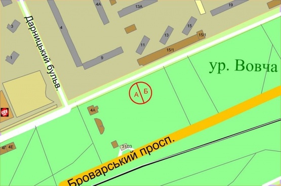 Схема рекламної площини за адресою Андрея Малышко ул., 4-А ( ТЦ «Детский Мир» )