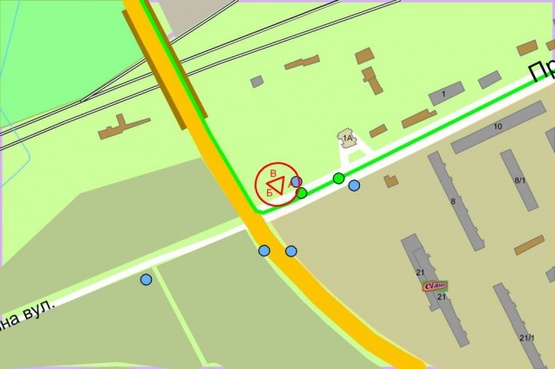 Схема рекламної площини за адресою Дарницкое шоссе, выезд на ул.Привокзальная