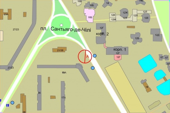 Схема рекламної площини за адресою Героев Сталинграда проспект, 19