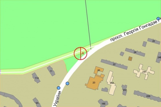 Схема рекламної площини за адресою Радянской Украины проспект, 11