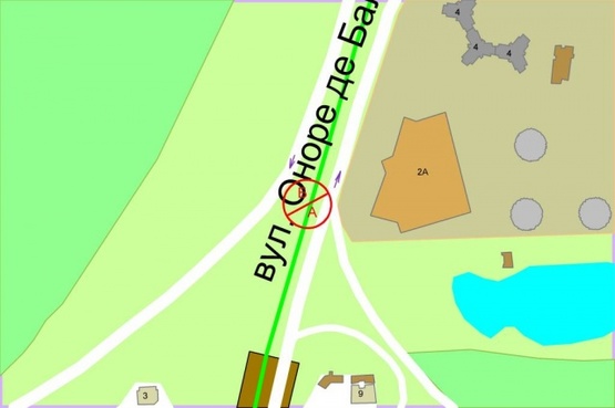 Схема рекламной плоскости по адресу Бальзака, 300м до пр.Ватутина