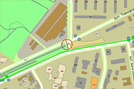 Схема рекламной плоскости по адресу Шамрыло/Кузьминская