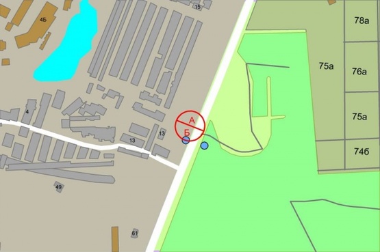 Схема рекламної площини за адресою Крайняя,15