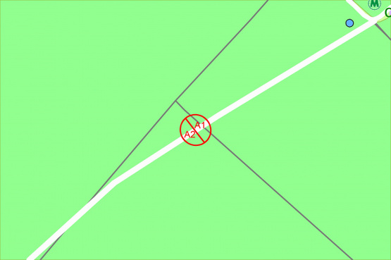 Схема рекламной плоскости по адресу Старобориспільска (розподілювач), рух в напрямку  М"Червоний Хутір"