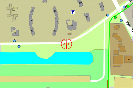 Схема рекламної площини за адресою Миколи Закревського, 21 (навпроти)