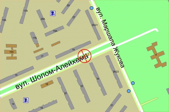 Схема рекламной плоскости по адресу Шолом-Алейхема, 19  рух від Волгоградської площі (на розподілювачі)