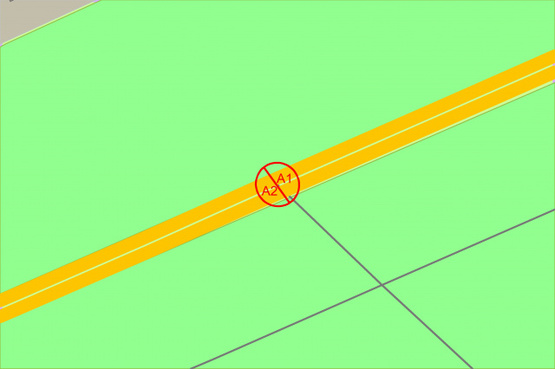 Схема рекламной плоскости по адресу Броварський проспект (розподілювач), рух в напрямку Киева, за 500 метрів до зуп. "Птахофабрика"