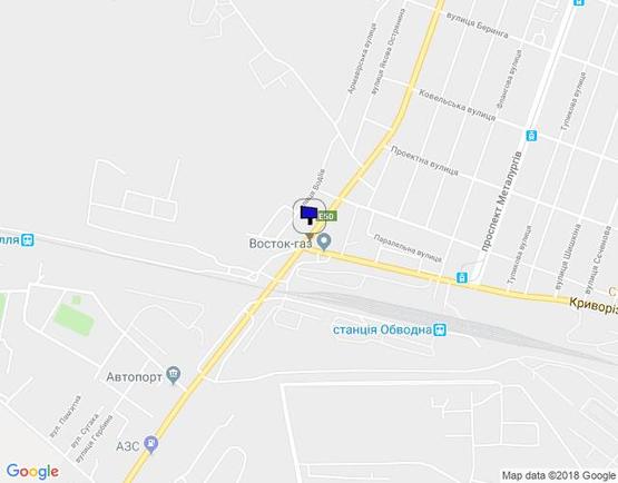 Схема рекламной плоскости по адресу вул. Київська, 105