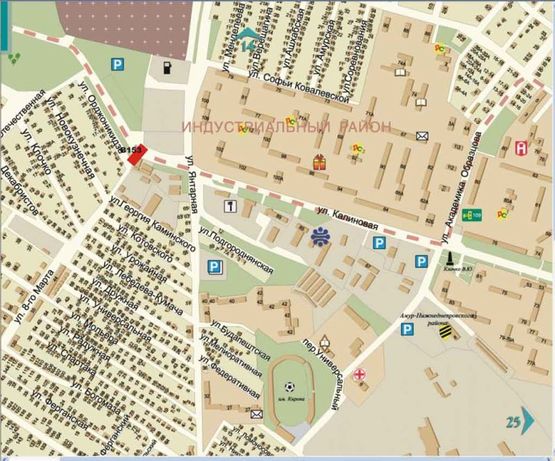 Схема рекламной плоскости по адресу ул. Ордженикидзе