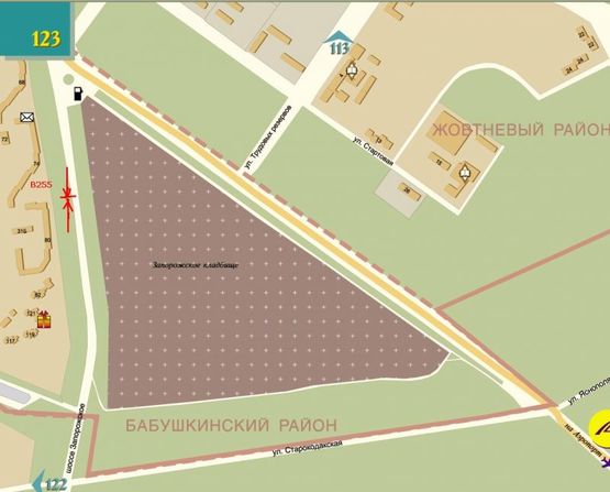 Схема рекламной плоскости по адресу Запорожское шоссе