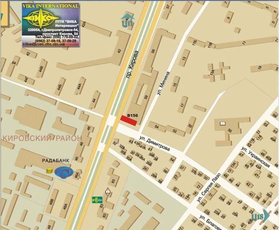 Схема рекламної площини за адресою пр. Кирова, 59