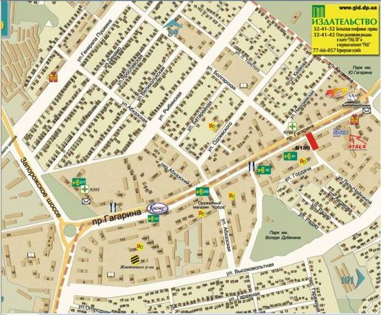 Схема рекламної площини за адресою пр.Гагарина,117