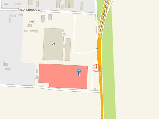 Схема рекламної площини за адресою Овидиопольская дорога №7 ТЦ"Шестой элемент А правая