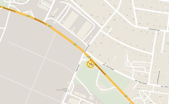 Схема рекламної площини за адресою Химическая ул. Грушевского А правая