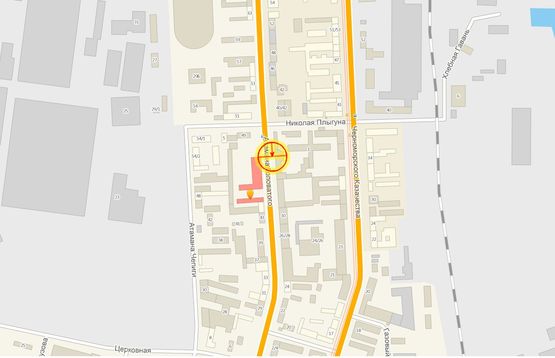 Схема рекламної площини за адресою Ат.Головатого №47 А