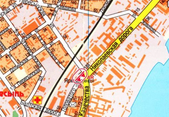 Схема рекламної площини за адресою Ат.Головатого №161/2 Седьмая Пересыпская А левая