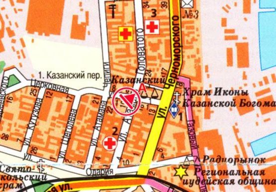 Схема рекламної площини за адресою Ат.Головатого №19 А