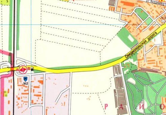 Схема рекламної площини за адресою Овидиопольская дорога на мосту (схема №2) А