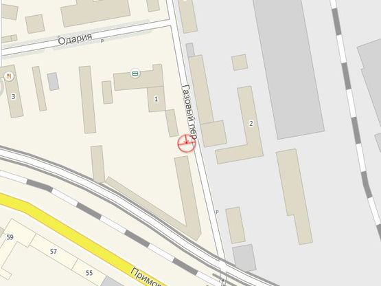 Схема рекламної площини за адресою Газовый пер-к №1 А