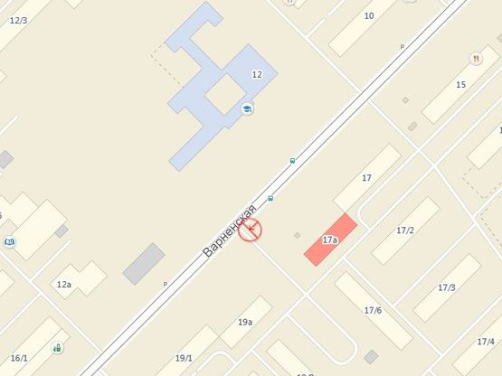 Схема рекламної площини за адресою Варненская №17-а А