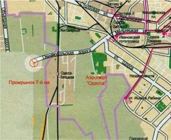 Схема рекламної площини за адресою 7-й км (развилка) В