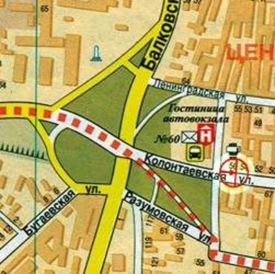 Схема рекламной плоскости по адресу Автовокзал А