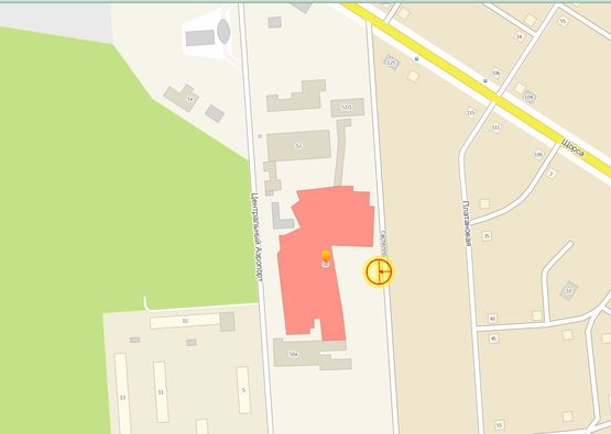 Схема рекламной плоскости по адресу Аэропортовский суппермаркет(вход) А